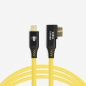 Preview: CobraTether USB-C - USB-Micro-B Cable 10m Straight to 90° Yellow