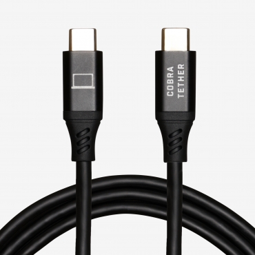 CobraTether USB-C Cable 10m Straight to Straight Black