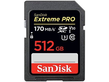 Sandisk ExtremePro 170MB/s SDXC 512GB V30