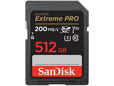 SanDisk Extreme Pro 200MB/s SDXC 512GB