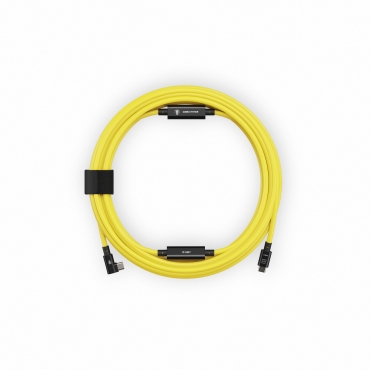 CobraTether USB-C Cable 10Gbit 10m Straight to 90° Yellow