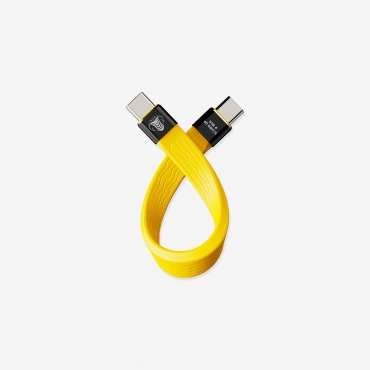 CobraTether USB-C FlexPro Cable 40Gbit 0,14m Yellow