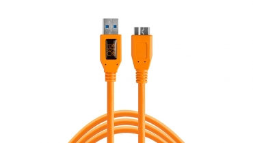 TetherPro USB 3.0 A / Micro B 4.6m Orange