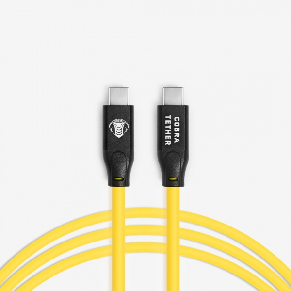 CobraTether USB-C Cable 4,8m Straight to Straight Yellow