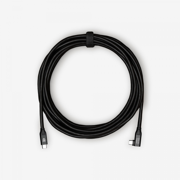 CobraTether USB-C Cable 4,8m Straight to 90° Black