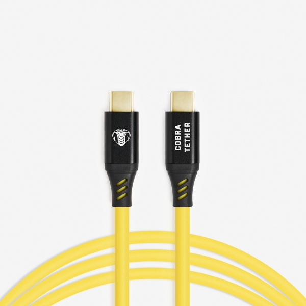 CobraTether USB-C Cable 10m Straight to Straight Yellow