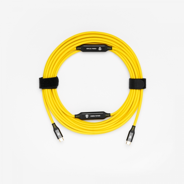 CobraTether USB-C Cable 10m Straight to Straight Yellow