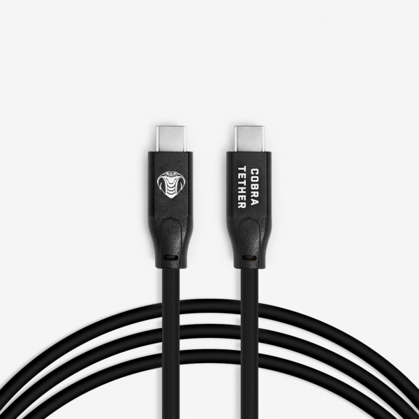 CobraTether USB-C Cable 4,8m Straight to Straight Black