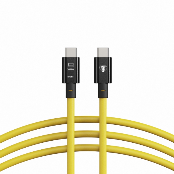 CobraTether USB-C Cable 10Gbit 10m Straight to Straight Yellow