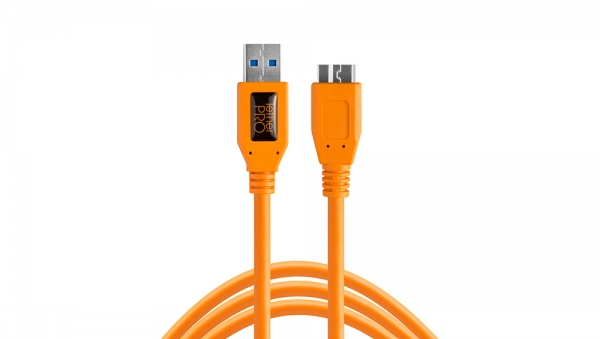 TetherPro USB 3.0 A / Micro B 4.6m Orange