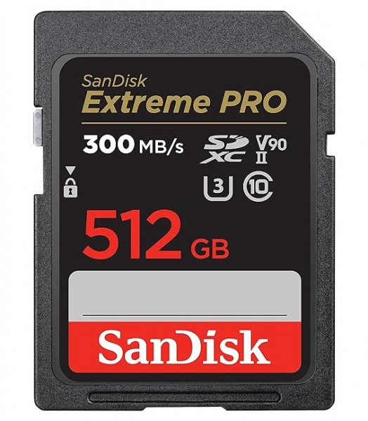 SanDisk ExtremePro 300MB/s SDXC-II 512GB V90